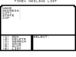 Mailing List screenshot
