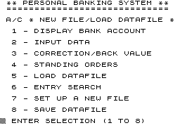 Personal Banking System (alternative) screenshot