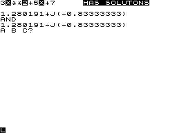 Quadratic Solver screenshot
