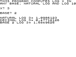 Logarithms screenshot