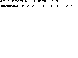 Decimal To Binary Conversion screenshot