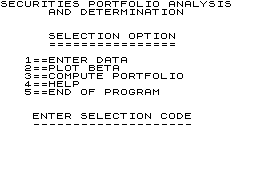 Portfolio Analysis screenshot