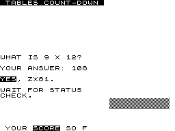 Tables countdown screenshot
